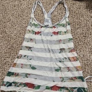 American Rag rose gray and cream tank top